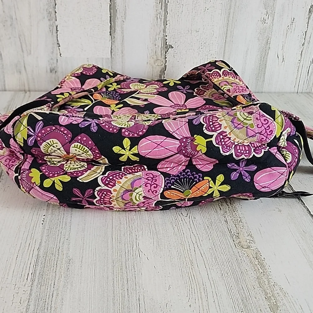 Vera Bradley Pirouette Pink floral large campus backpack padded laptop slot - Picture 4 of 14